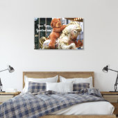 Carousel met Teddy Bear Canvas Afdruk (Insitu (Slaapkamer))