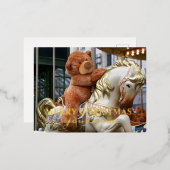 Carousel met Teddy Bear Folie Feestdagen Briefkaart (Voorkant / Achterkant)