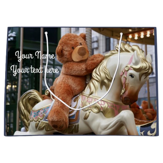 Carousel met Teddy Bear Groot Cadeauzakje (Voorkant)