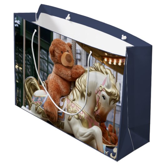Carousel met Teddy Bear Groot Cadeauzakje (Achterkant Gekanteld)