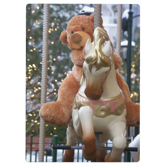 Carousel met Teddy Bear Klembord (Achterkant)