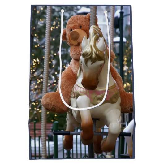 Carousel met Teddy Bear Medium Cadeauzakje (Achterkant)