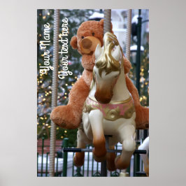 Carousel met Teddy Bear Poster