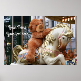 Carousel met Teddy Bear Poster