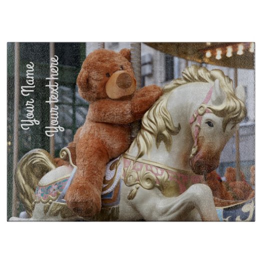 Carousel met Teddy Bear Snijplank (Voorkant)
