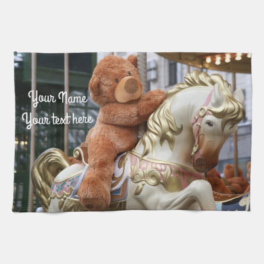 Carousel met Teddy Bear Theedoek (Horizontaal)