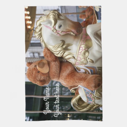 Carousel met Teddy Bear Theedoek (Verticaal)