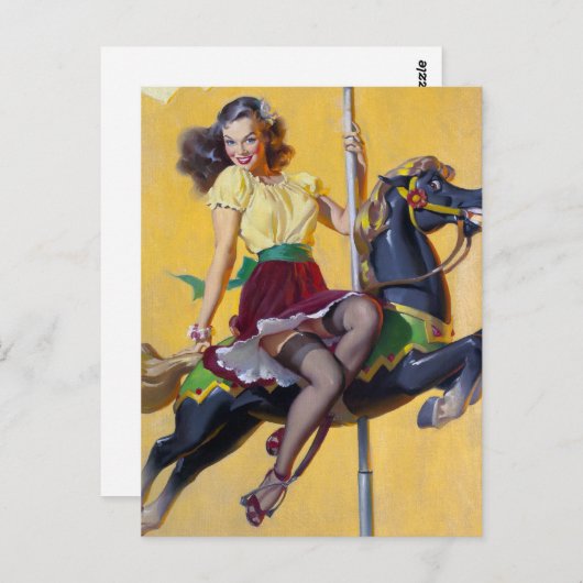 Carousel Pin Up Briefkaart (Voorkant / Achterkant)