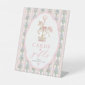 Carousel Pink Cards and Gifts Sign Reclamebord Met Voetstuk (Voorkant)
