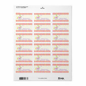 Carousel Pony Birthday Favor Tag Etiket (Full Sheet)