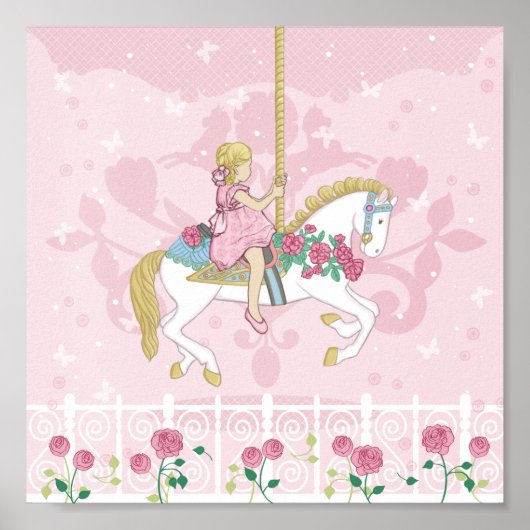 Carousel Pony Girls Room Poster (Voorkant)