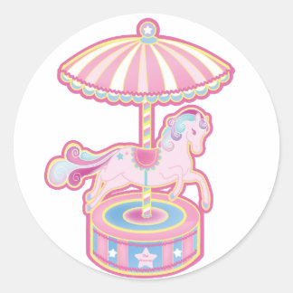 Carousel Pony Ronde Sticker