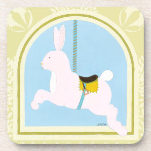 Carousel Rabbit van June Erica Vess Bier Onderzetter