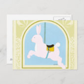 Carousel Rabbit van June Erica Vess Briefkaart (Voorkant / Achterkant)