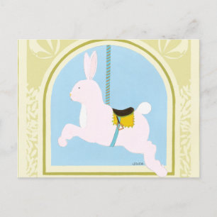 Carousel Rabbit van June Erica Vess Briefkaart