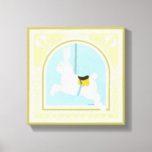 Carousel Rabbit van June Erica Vess Canvas Afdruk (Voorkant)