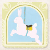 Carousel Rabbit van June Erica Vess Kartonnen Onderzetters (Voorkant)