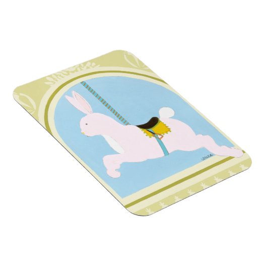 Carousel Rabbit van June Erica Vess Magneet (Rechterzijde)