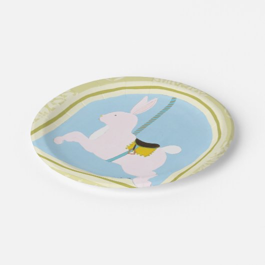 Carousel Rabbit van June Erica Vess Papieren Bordje (Gekanteld)