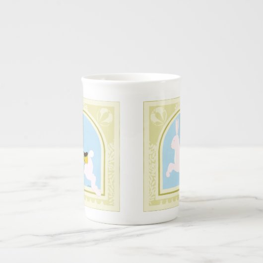 Carousel Rabbit van June Erica Vess Porselein Kop (Voorkant)