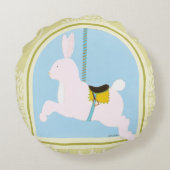 Carousel Rabbit van June Erica Vess Rond Kussen (Achterkant)