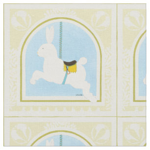 Carousel Rabbit van June Erica Vess Stof