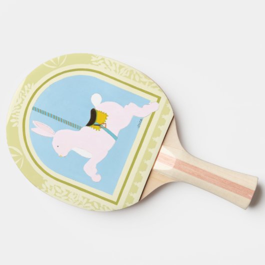 Carousel Rabbit van June Erica Vess Tafeltennisbatje (Zijkant)