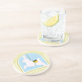 Carousel Rabbit van June Erica Vess Zandsteen Onderzetter (Zijkant)