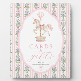 Carousel Roze Kaarten en Cadeaus Bord Fotoplaat