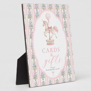 Carousel Roze Kaarten en Cadeaus Bord Fotoplaat