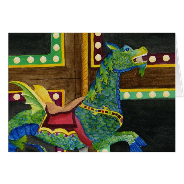 Carousel Seahorse card (Voorkant Horizontaal)