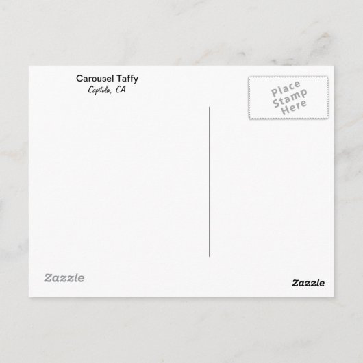 Carousel Taffy Briefkaart (Achterkant)