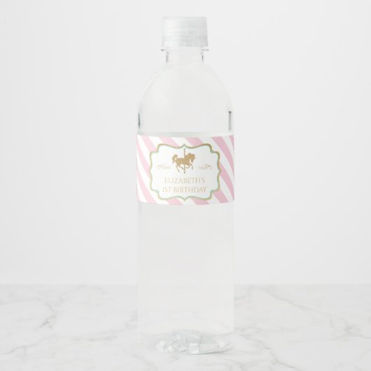 Carousel Thema Waterfleslabels Waterfles Etiket (Voorkant)