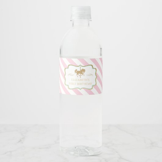 Carousel Thema Waterfleslabels Waterfles Etiket (Voorkant)