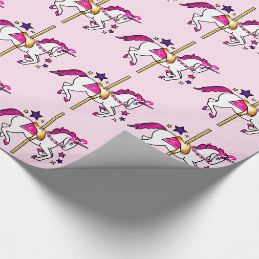 Carousel Unicorn Cadeaupapier (Hoek)