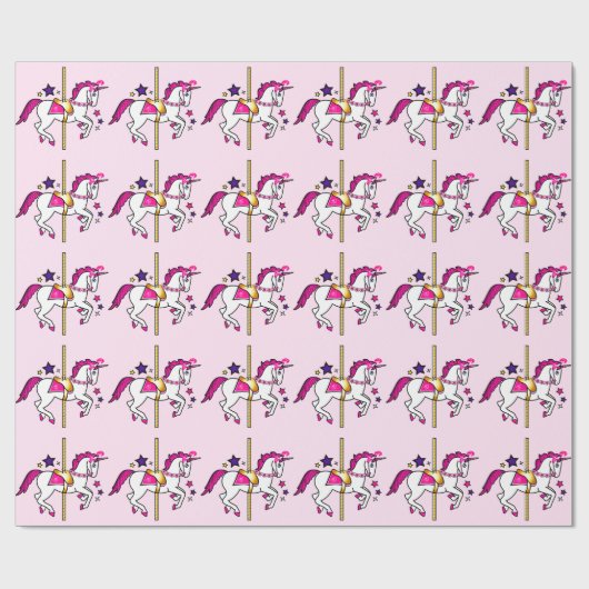 Carousel Unicorn Cadeaupapier (Vlak)