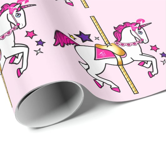 Carousel Unicorn Cadeaupapier (Rol Hoek)