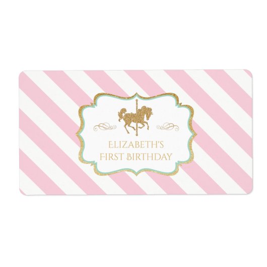 Carousel Waterfleslabels Etiket (Voorkant)