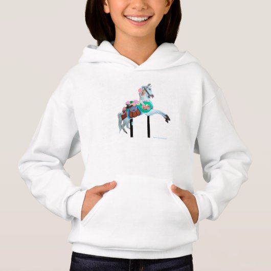 "CAROUSEL WHITE HOODIE " (Voorkant)