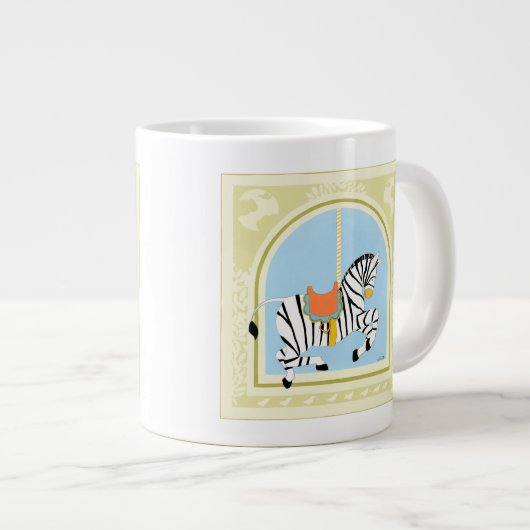 Carousel Zebra van June Erica Vess Grote Koffiekop (Voorkant rechts)