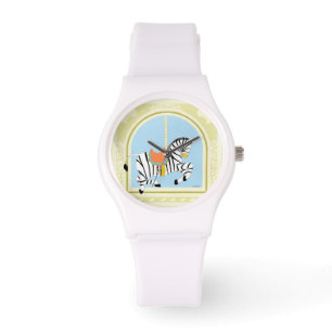 Carousel Zebra van June Erica Vess Horloge