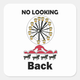 Carouselrit zonder achterom te kijken Inspirerend Vierkante Sticker