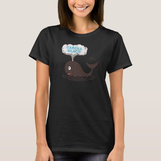 Carova Beach NC Summertime Vacking Whale Spout T-shirt (Voorkant)