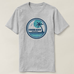 Carova Beach North Carolina Palmboom Vogels T-shirt