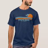 Carova Beach North Carolina Sun Palm Trees T-shirt (Voorkant)