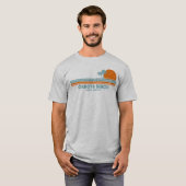 Carova Beach North Carolina Sun Palm Trees T-shirt (Voorkant volledig)