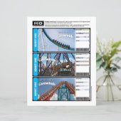 Carowinds Mock Ticket voor reizen en evenementen (Staand voorkant)