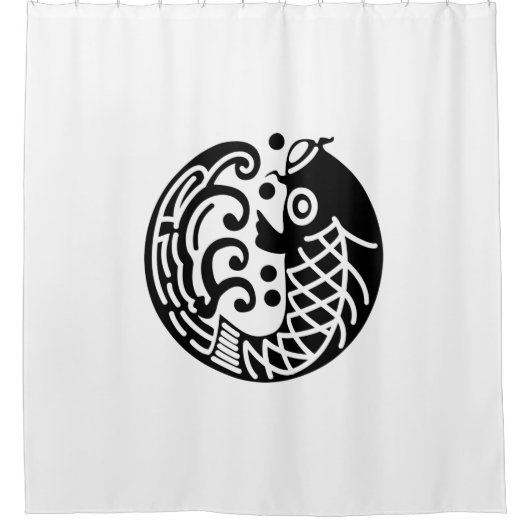 Carp en golf douchegordijn (Voorkant)