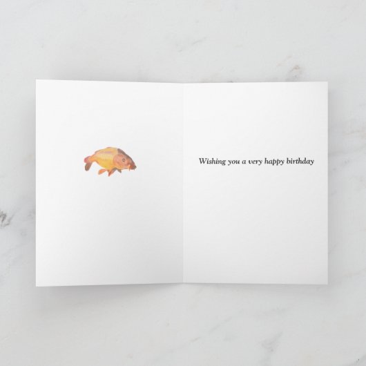 Carp Fish Birthday card Kaart (Binnen)
