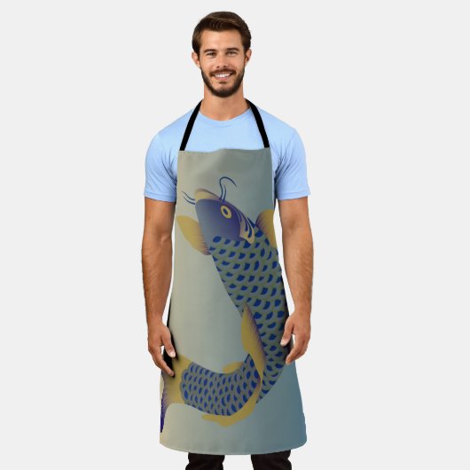 Carp, Japans ontwerp Schort (Gedragen)